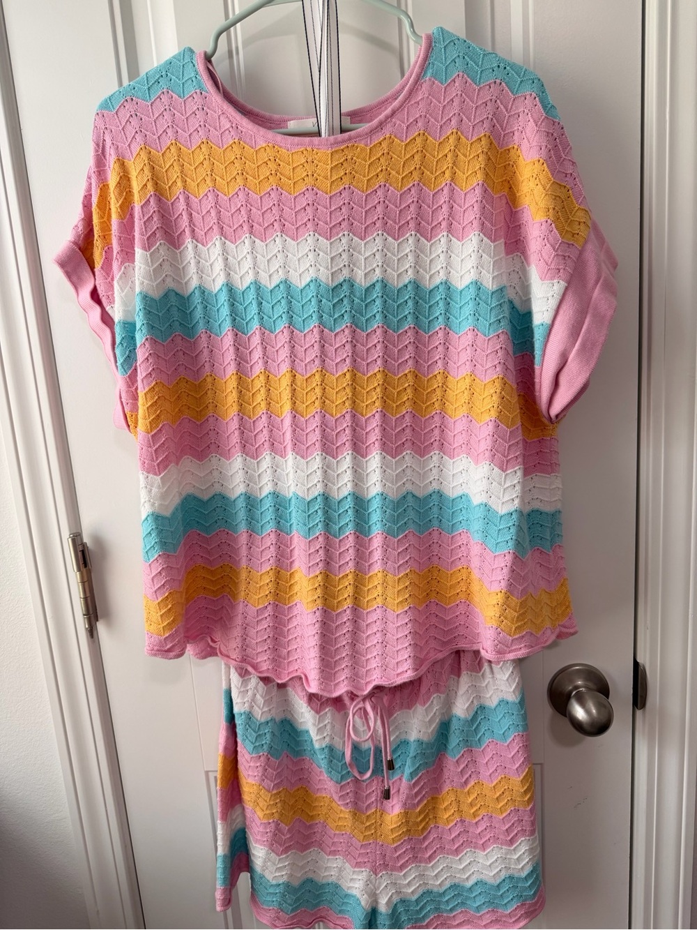 Pastel Striped Knit Set